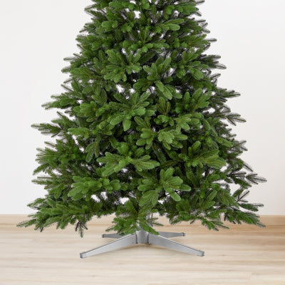 Home Heritage Rotating Tree Stand Base w/Snowdrift 6.5' Pine Christmas Tree - VMInnovations