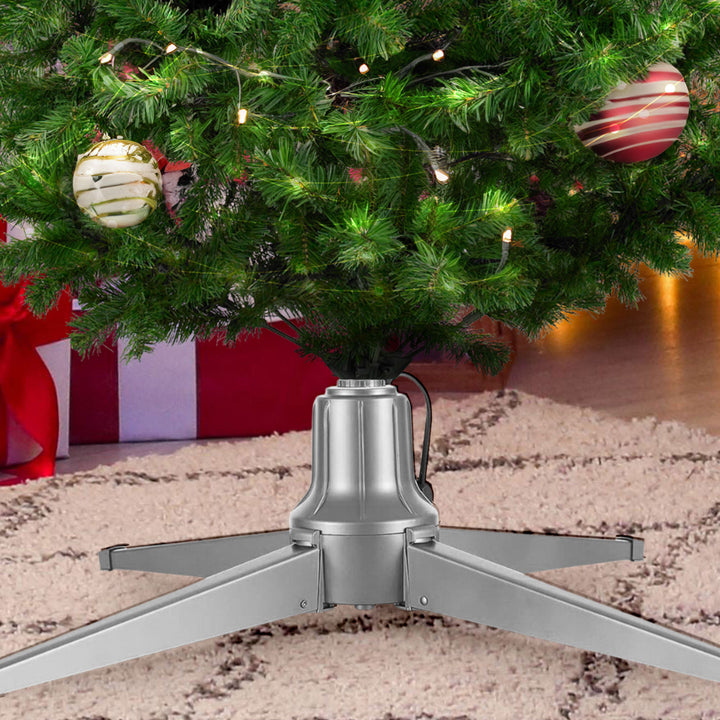 Home Heritage Rotating Tree Stand Base w/Stanley 5' Skinny Pencil Christmas Tree - VMInnovations