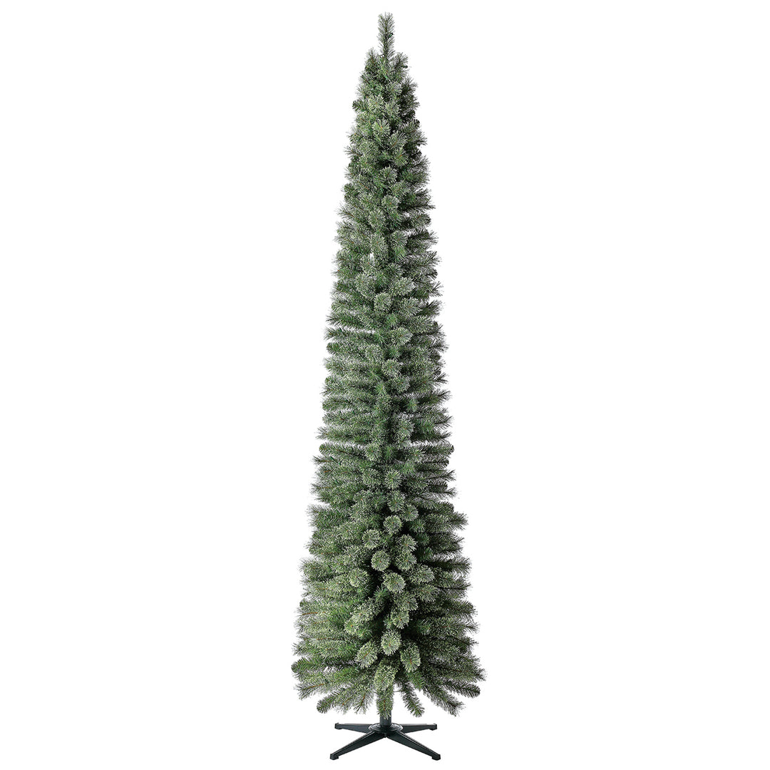 Home Heritage Stanley Pine Artificial Christmas Tree, 9' with Metal Base Stand