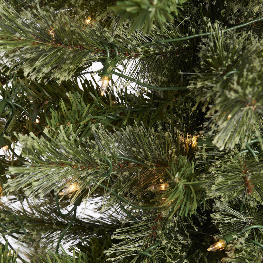 Home Heritage Stanley Pine Artificial Christmas Tree, 9' with Metal Base Stand - VMInnovations