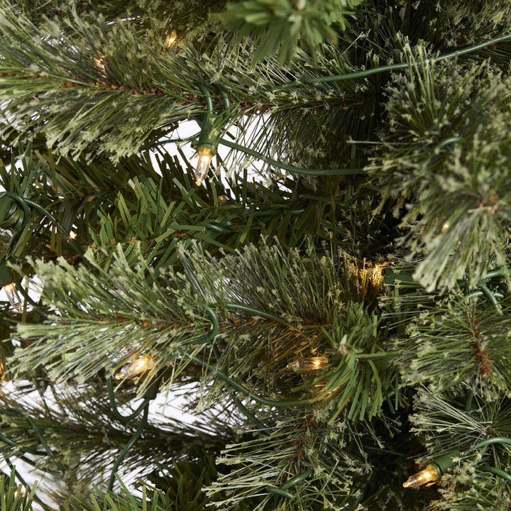 Home Heritage Stanley Pine Artificial Christmas Tree, 9' with Metal Base Stand - VMInnovations