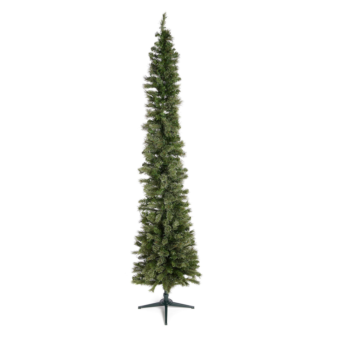 Home Heritage Stanley Pine Artificial Christmas Tree, 9' with Metal Base Stand - VMInnovations