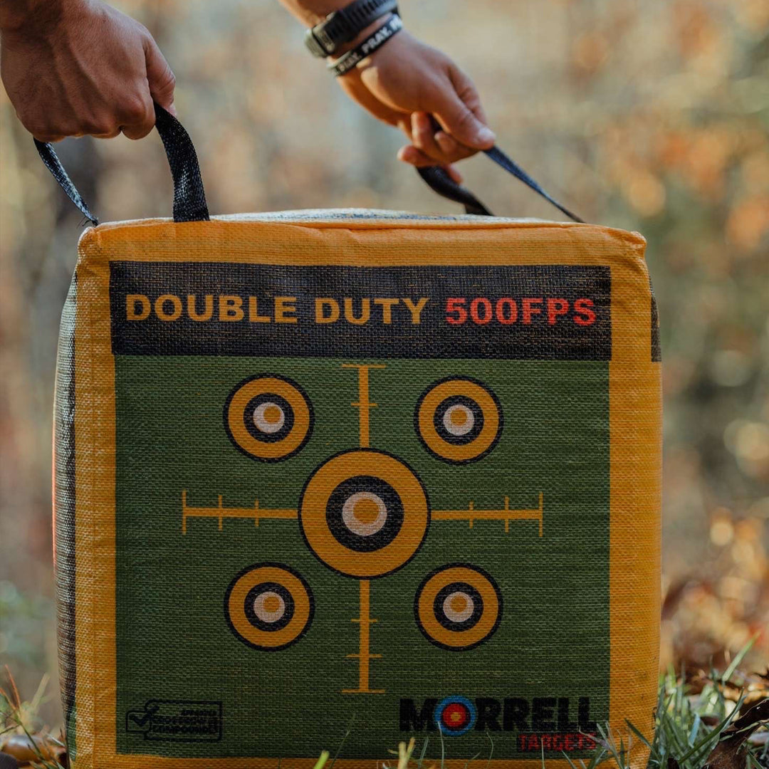 Morrell Targets 4-Sided Archery Target, Field Point Shooting Bag, Double Duty