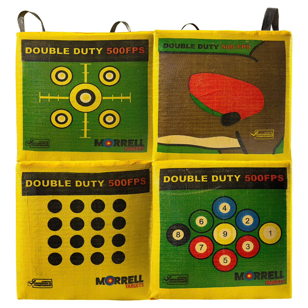 Morrell Targets 4-Sided Archery Target, Field Point Shooting Bag, Double Duty