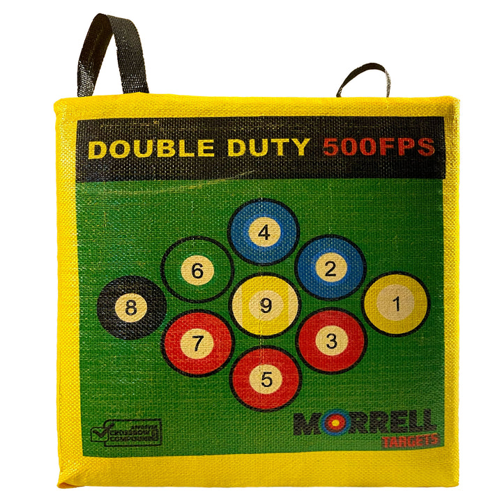 Morrell Targets 4-Sided Archery Target, Field Point Shooting Bag, Double Duty