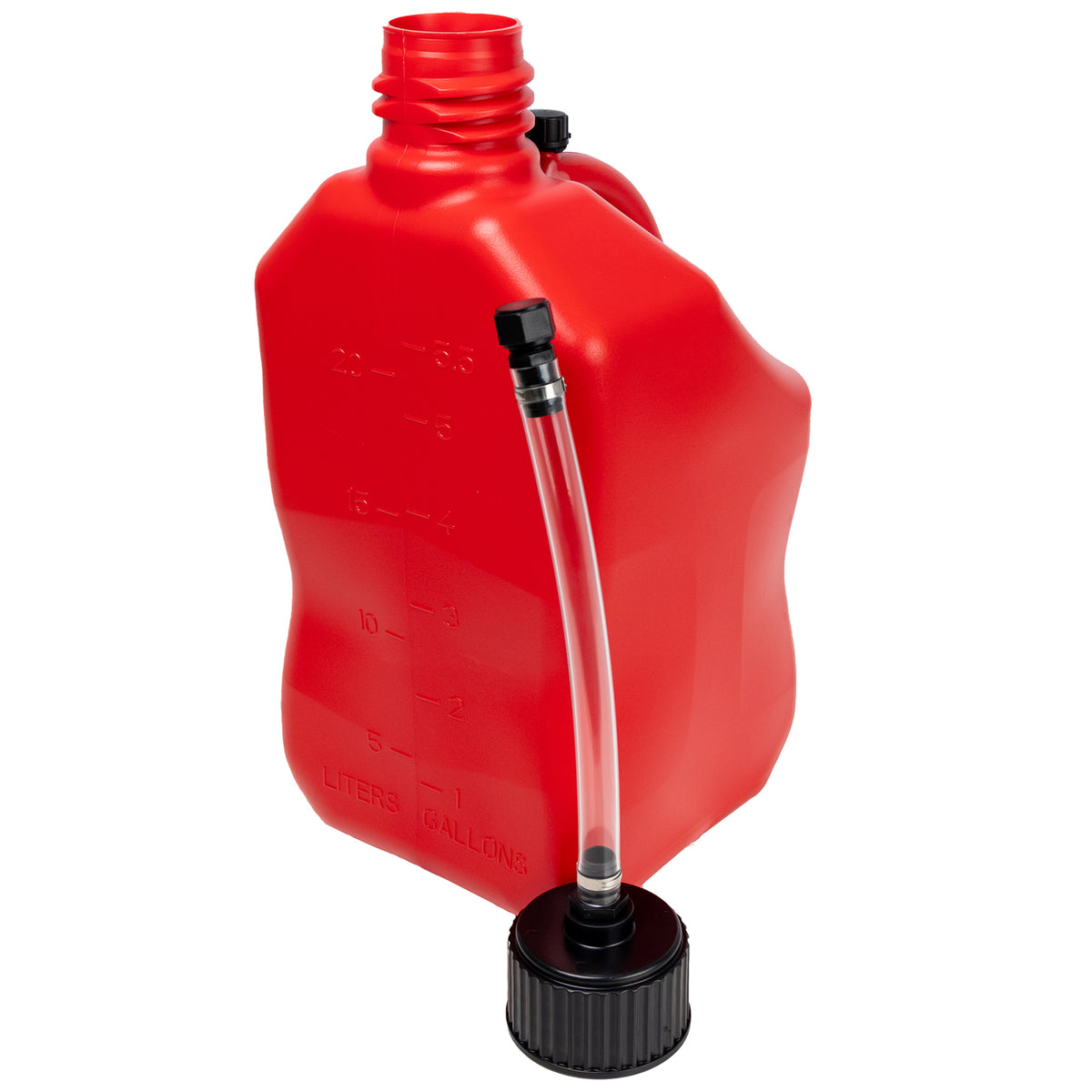 Bushman 4 Pack U-Jug Storage Jug, Portable Plastic Container, 5.5 Gal, Red