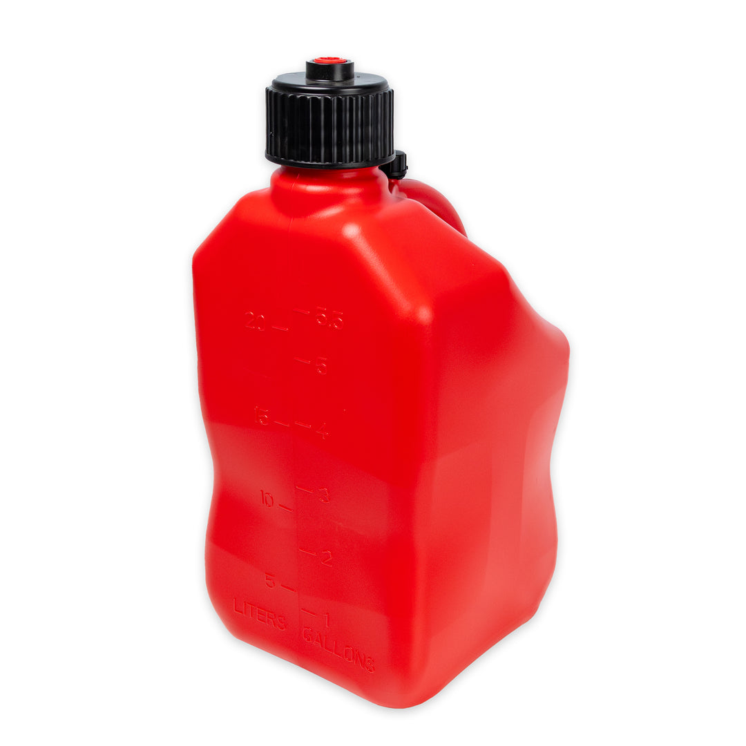 Bushman 4 Pack U-Jug Storage Jug, Portable Plastic Container, 5.5 Gal, Red