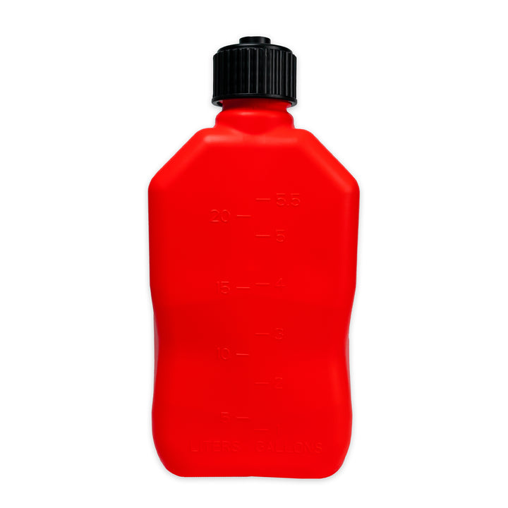Bushman 4 Pack U-Jug Storage Jug, Portable Plastic Container, 5.5 Gal, Red