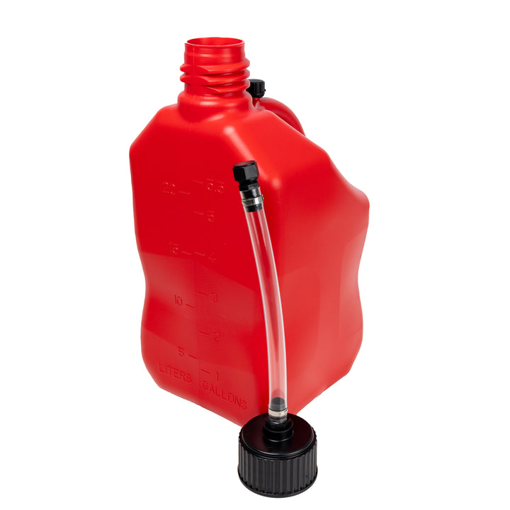 Bushman 4 Pack U-Jug Storage Jug, Portable Plastic Container, 5.5 Gal, Red