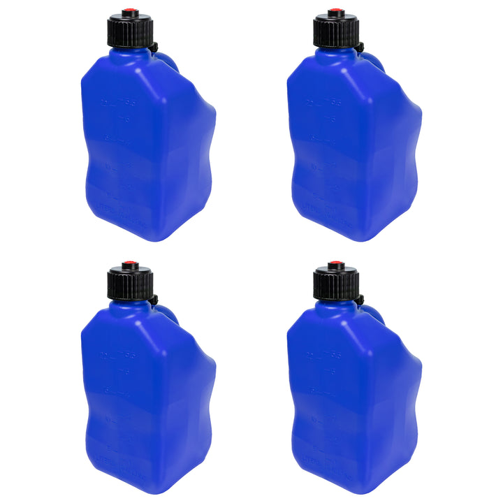 Bushman 4 Pack U-Jug Storage Jug, Portable Plastic Container, 5.5 Gal, Blue