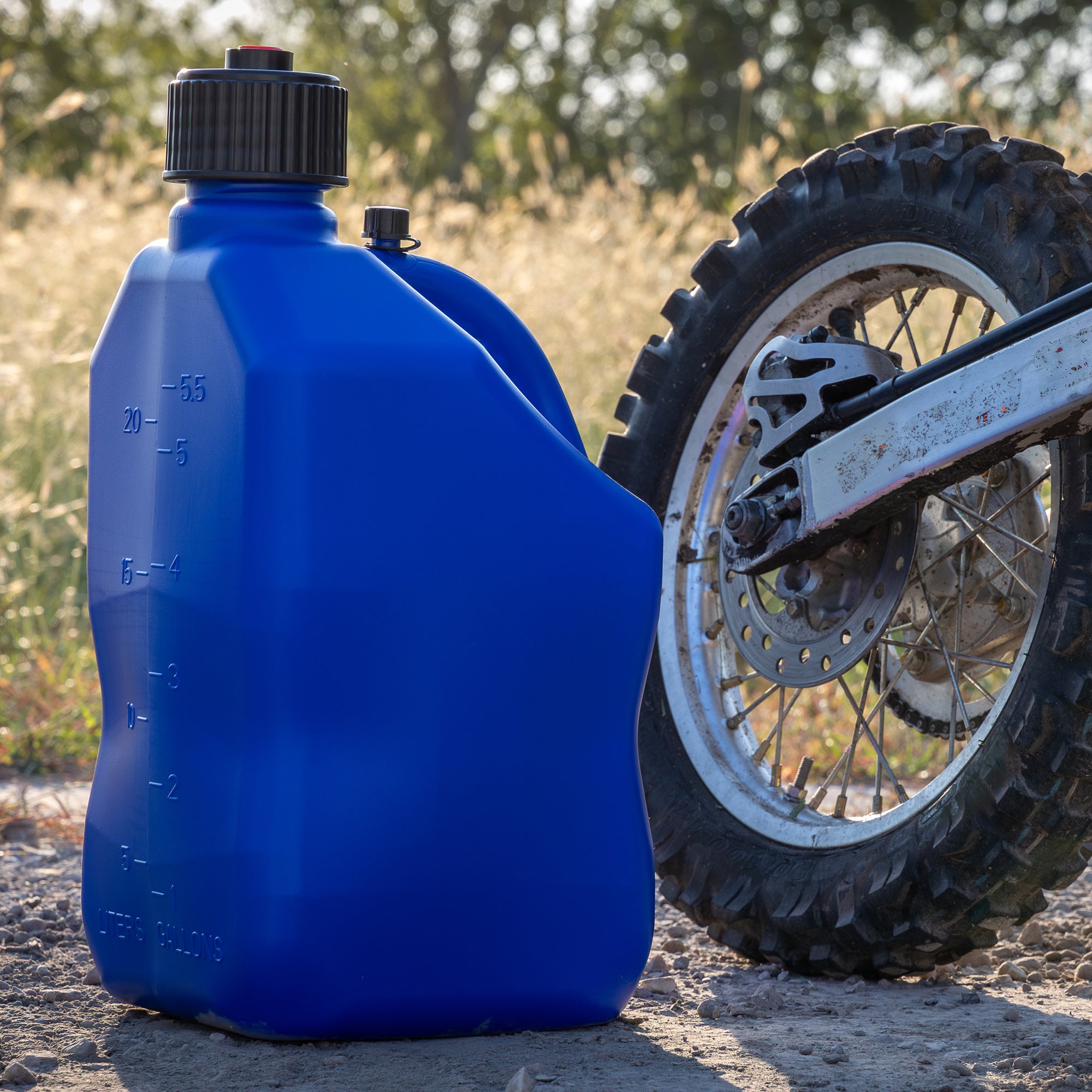 Bushman 4 Pack U-Jug Storage Jug, Portable Plastic Container, 5.5 Gal, Blue - VMInnovations
