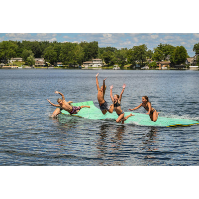 Aqua Lily Pad Mat w/Duracore, Foam Float, 6’x15’, Yellow/Green (Open Box) - VMInnovations