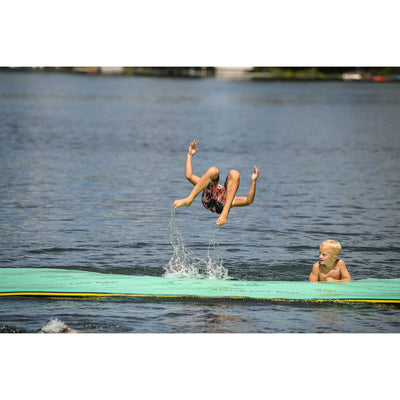 Aqua Lily Pad Floating Mat w/ Duracore, Foam Lake Float, 6’ x 20’ (Open Box) - VMInnovations