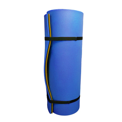Aqua Lily Pad Floating Mat w/ Duracore, Foam Lake Float, 6’ x 15’, Yellow/Blue - VMInnovations
