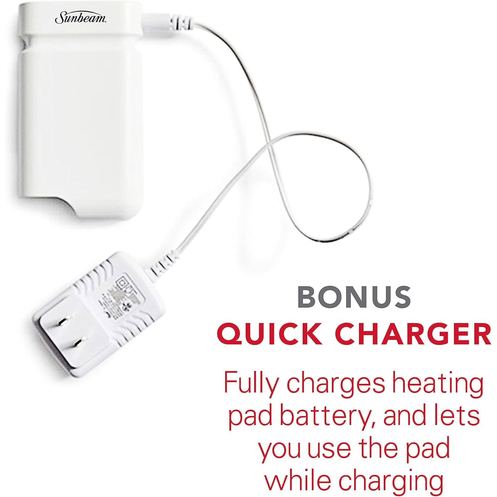 Sunbeam Cordless Heating Pad w/Rechargeable & Portable Design (Open Box) - VMInnovations