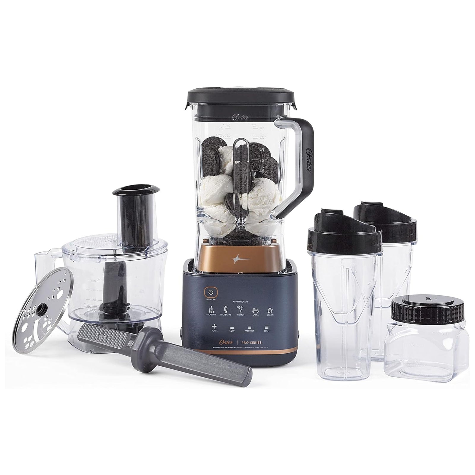 Oster Pro Series Kitchen System with XL 9 Cup Tritan Jar for Kitchen, Dark Blue - VMInnovations
