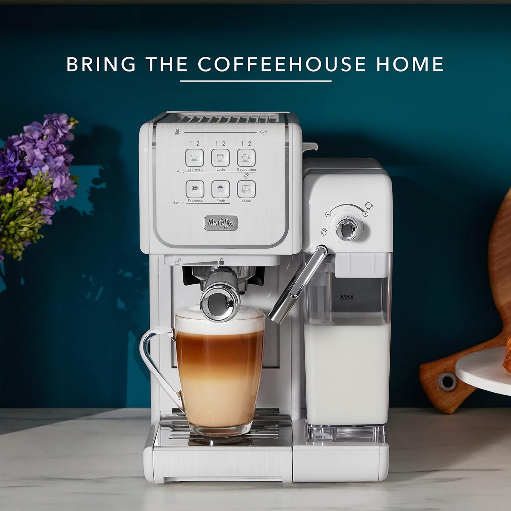 Mr. Coffee One-Touch Espresso & Latte Maker w/Milk Frother, Grey (Used) - VMInnovations