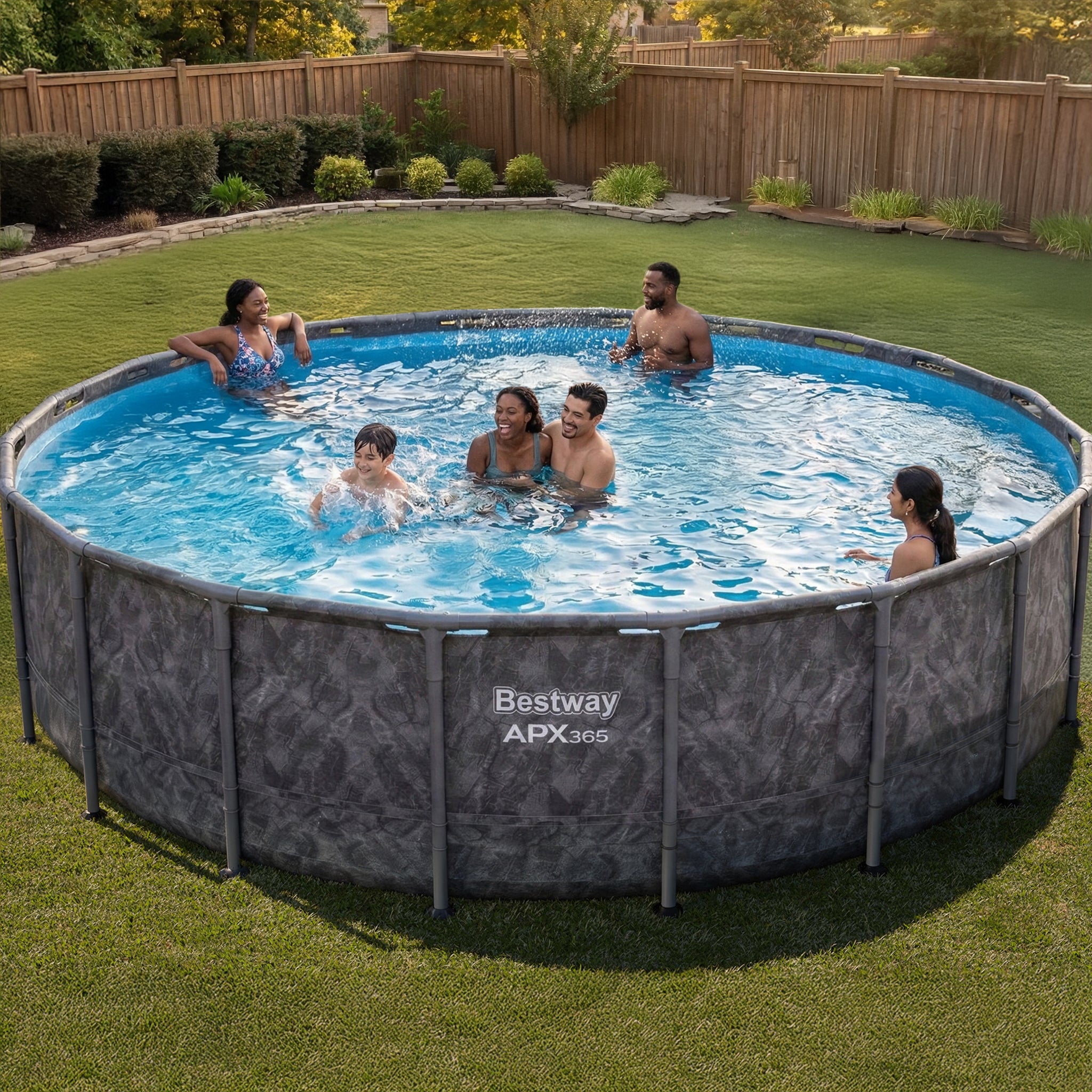 Bestway APX 365 20'x52" Round Above Ground Swimming Pool Set with Pump & Ladder - VMInnovations