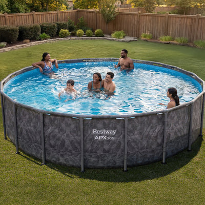 Bestway APX 365 20'x52" Round Above Ground Swimming Pool Set with Pump & Ladder - VMInnovations