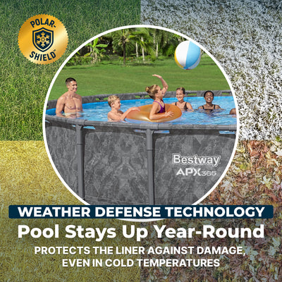 Bestway APX 365 20'x52" Round Above Ground Swimming Pool Set with Pump & Ladder - VMInnovations