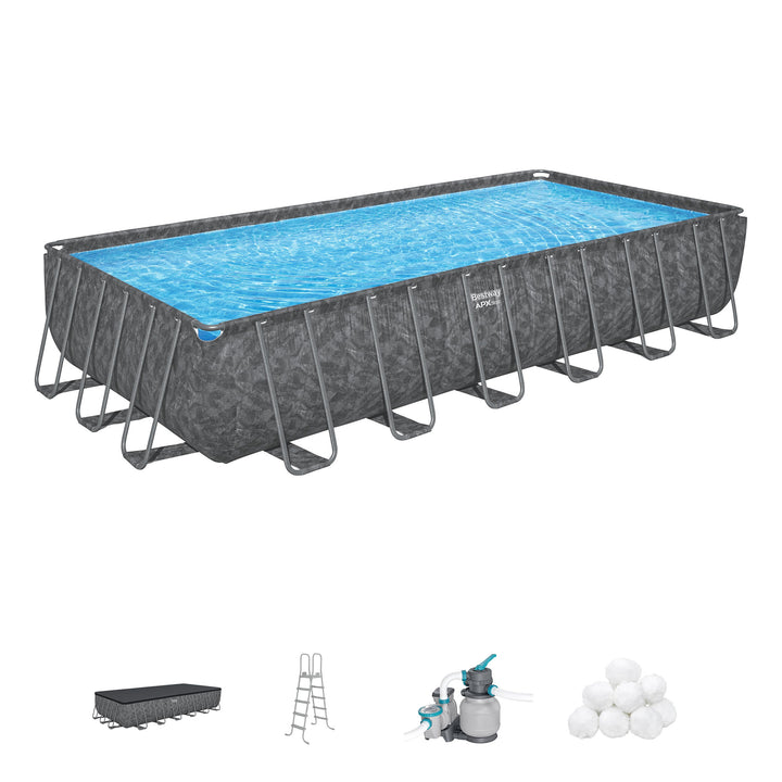 Bestway APX 365 24' x 12' x 52" Rectangular Above Ground Pool Set(For Parts)