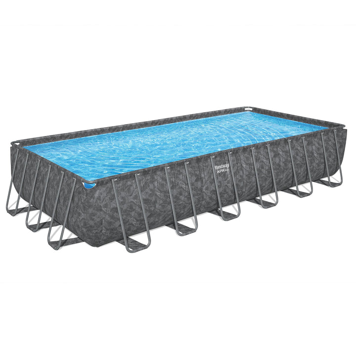 Bestway APX 365 24'x12'x52" Rectangular Above Ground Swimming Pool Set(Open Box)