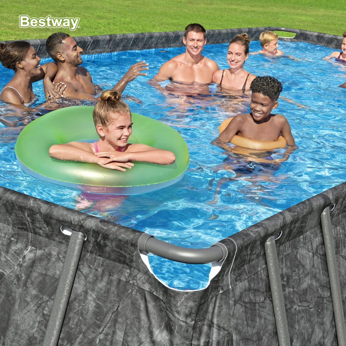 Bestway APX 365 24'x12'x52" Rectangular Above Ground Swimming Pool Set(Open Box) - VMInnovations