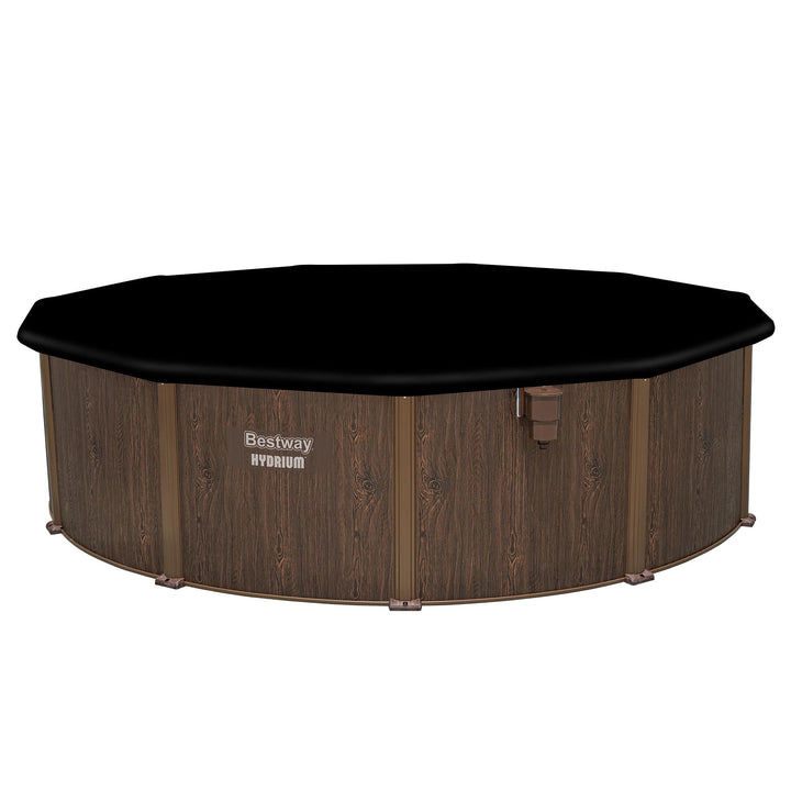 Bestway Hydrium 16’ x 52” Steel Wall Round Above Ground Swimming Pool Set