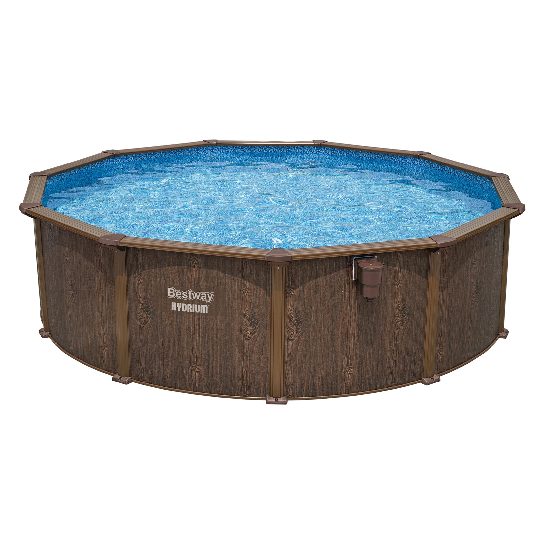 Bestway Hydrium 16’ x 52” Steel Wall Round Above Ground Swimming Pool Set - VMInnovations