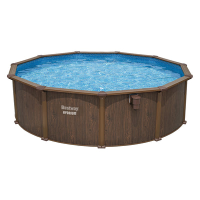 Bestway Hydrium 16’ x 52” Steel Wall Round Above Ground Swimming Pool Set - VMInnovations