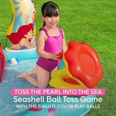 Disney Little Mermaid Inflatable Kids Water Play Center Backyard Pool (Open Box) - VMInnovations