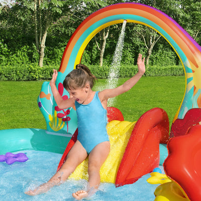 Disney Little Mermaid Inflatable Kids Water Play Center Backyard Pool (Open Box) - VMInnovations