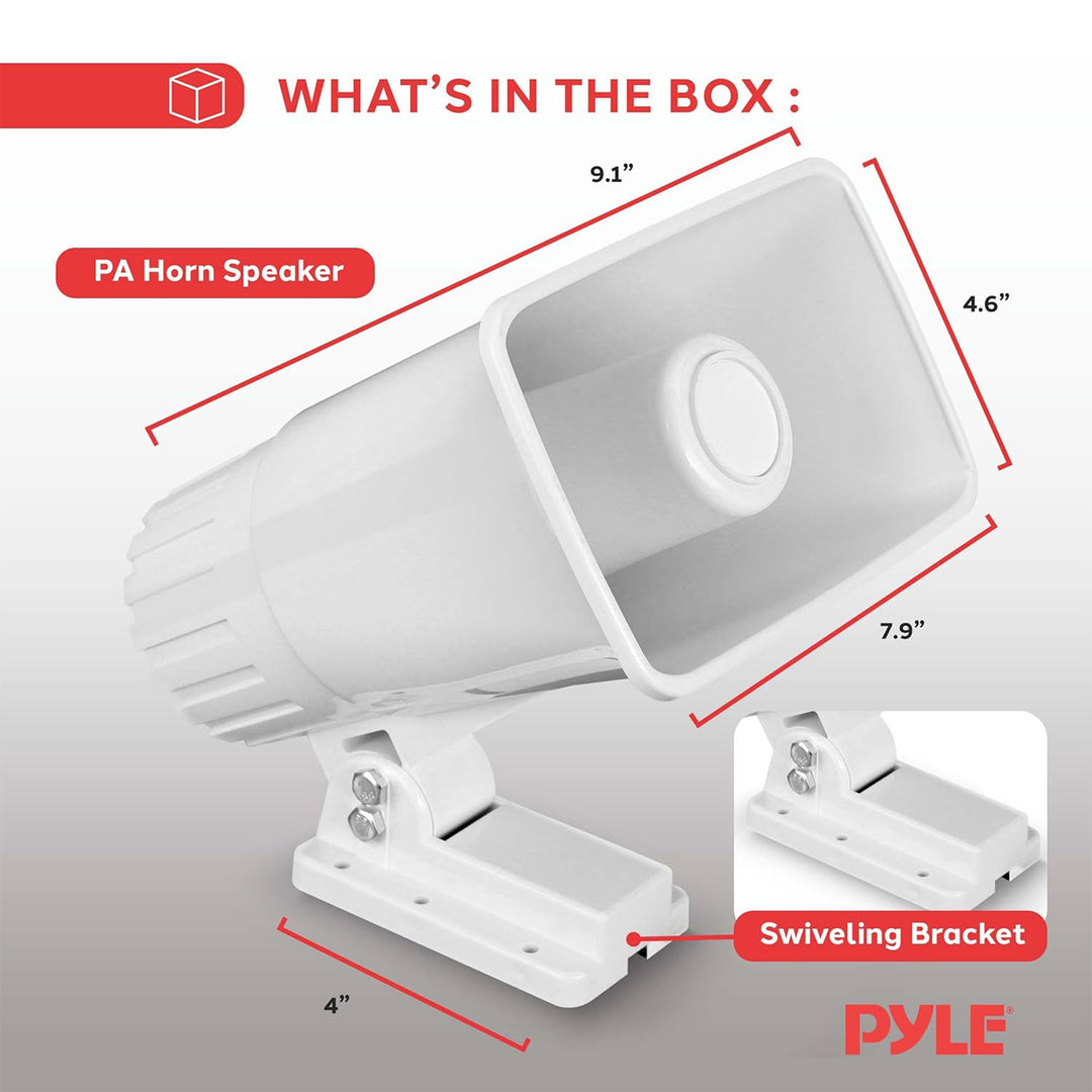 Pyle PHSP5 8" 65W 8-Ohm Indoor & Outdoor PA Horn Speaker 65 Watts (Open Box)