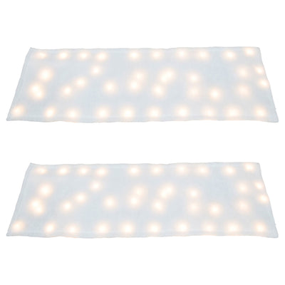 ProductWorks Pre-Lit Snow Cover Blanket 8 Function Holiday Decoration, White