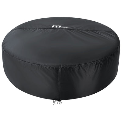 MSpa Round Inflatable Spa, 4 to 6 Person Hot Tub w/ LED & Energy Efficient Cover