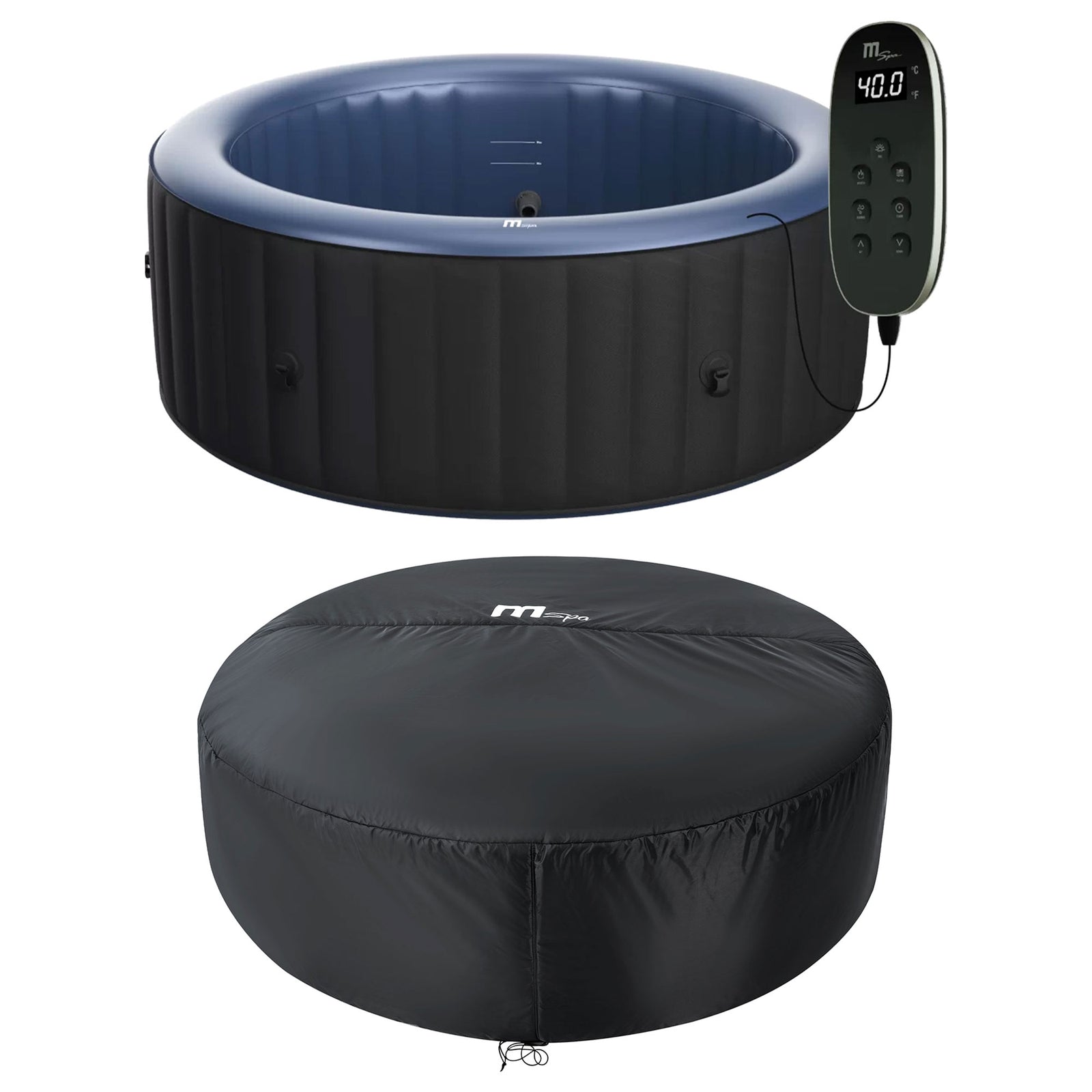 MSpa Bergen Round Inflatable Spa, 4 to 6 Person Hot Tub & Energy Efficient Cover - VMInnovations