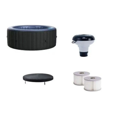 MSpa Bergen Round Inflatable Spa, 4 to 6 Person Hot Tub & Energy Efficient Cover - VMInnovations