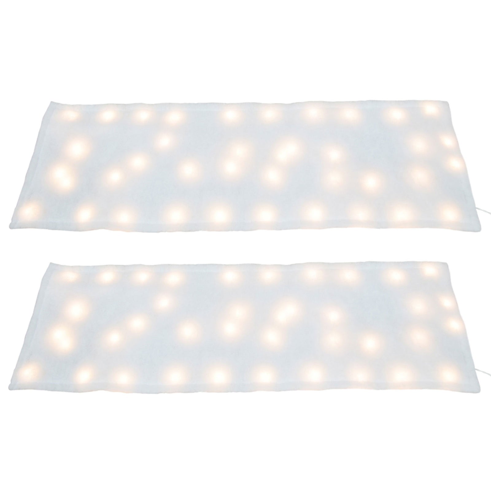 ProductWorks 2 Pack Pre-Lit Snow Cover Blanket Holiday Decoration, 60" x 15" - VMInnovations