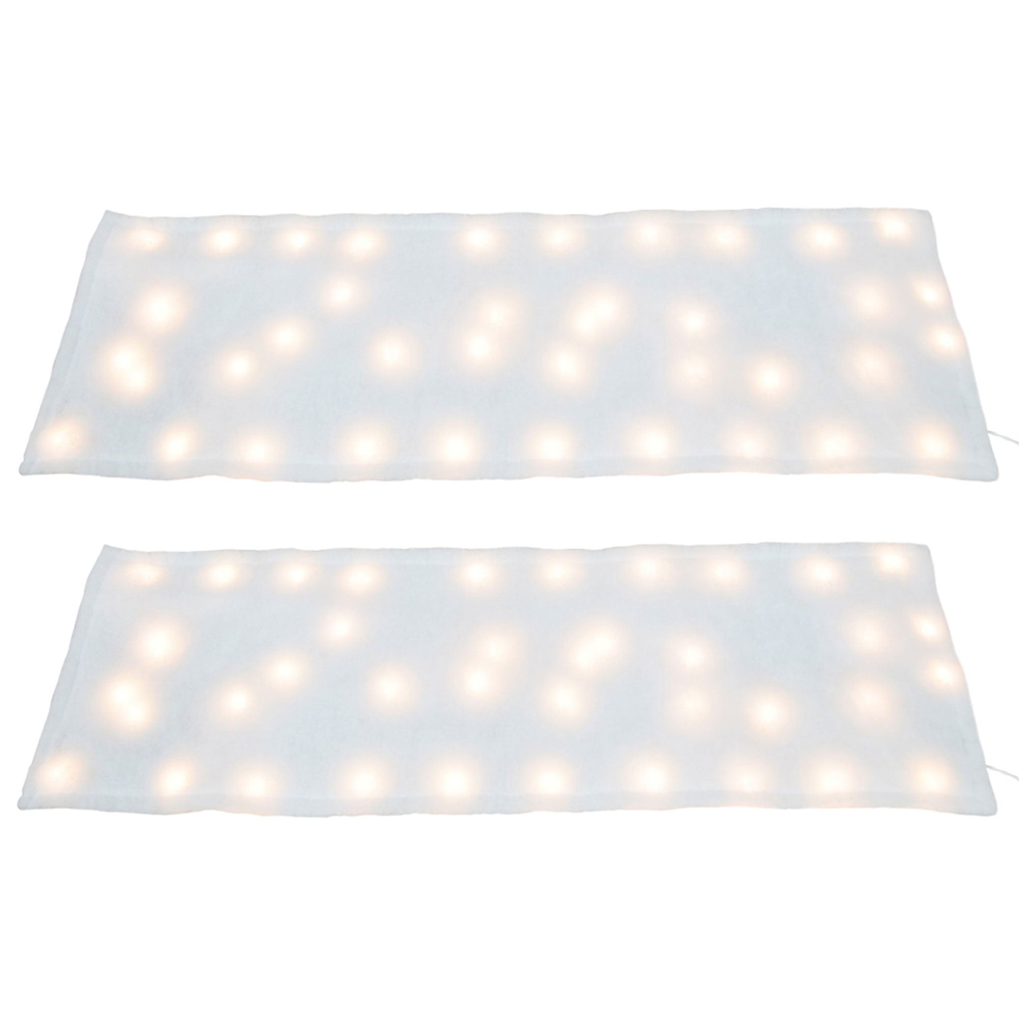 ProductWorks 2 Pack Pre-Lit Snow Cover Blanket Holiday Decoration, 60" x 15" - VMInnovations