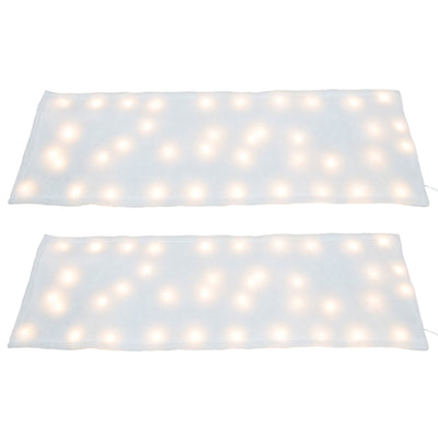 ProductWorks 2 Pack Pre-Lit Snow Cover Blanket Holiday Decoration, 60" x 15" - VMInnovations