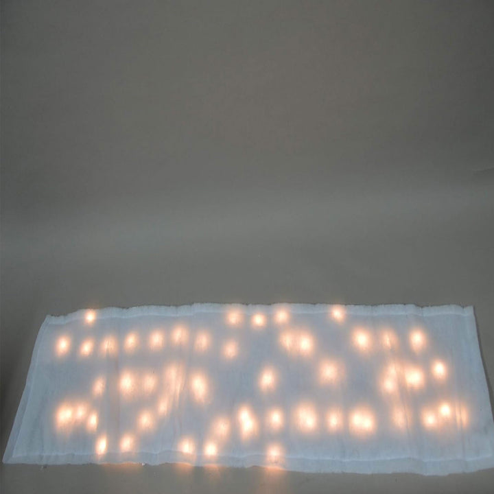 ProductWorks 2 Pack Pre-Lit Snow Cover Blanket Holiday Decoration, 60" x 15"