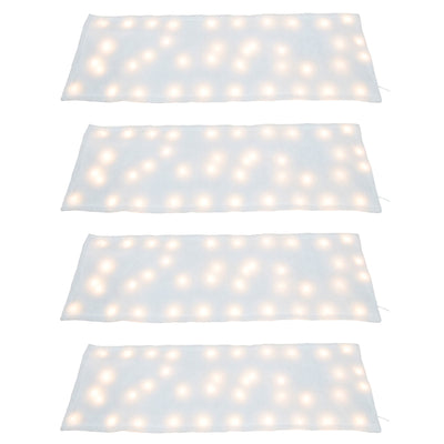 ProductWorks 4 Pack Pre-Lit Snow Cover Blanket Holiday Decoration, 60" x 15" - VMInnovations
