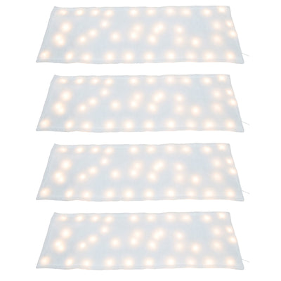 ProductWorks 4 Pack Pre-Lit Snow Cover Blanket Holiday Decoration, 48" x 15" - VMInnovations