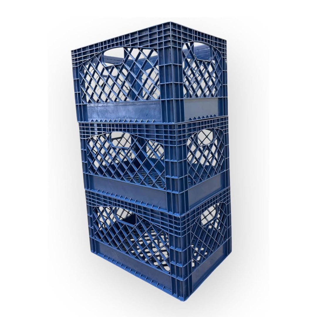 Juggernaut Storage 3-Pack Crate for Office Storage & Classroom Organization,Blue