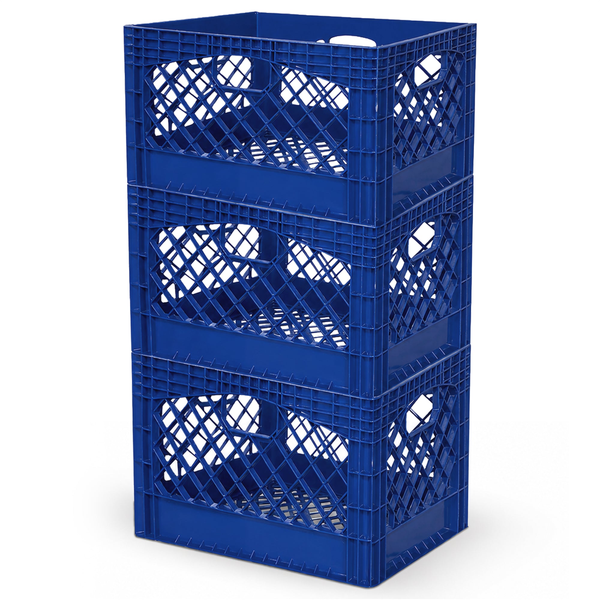 Juggernaut Storage 3-Pack Crate for Office Storage & Classroom Organization,Blue