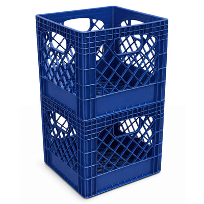Juggernaut Storage 2-Pack Crate for Office Storage & Classroom Organization,Blue