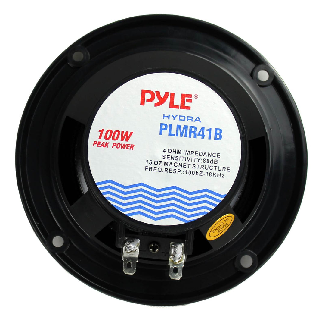 Pyle PLMR41B 4" 100W Dual Cone Waterproof Marine Boat Stereo Speakers PAIR - VMInnovations