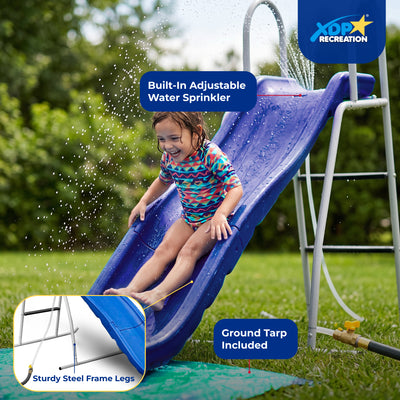 XDP Recreation 6 Foot Water Wave Slide Plus, Built In Adjustable Water Sprinkler