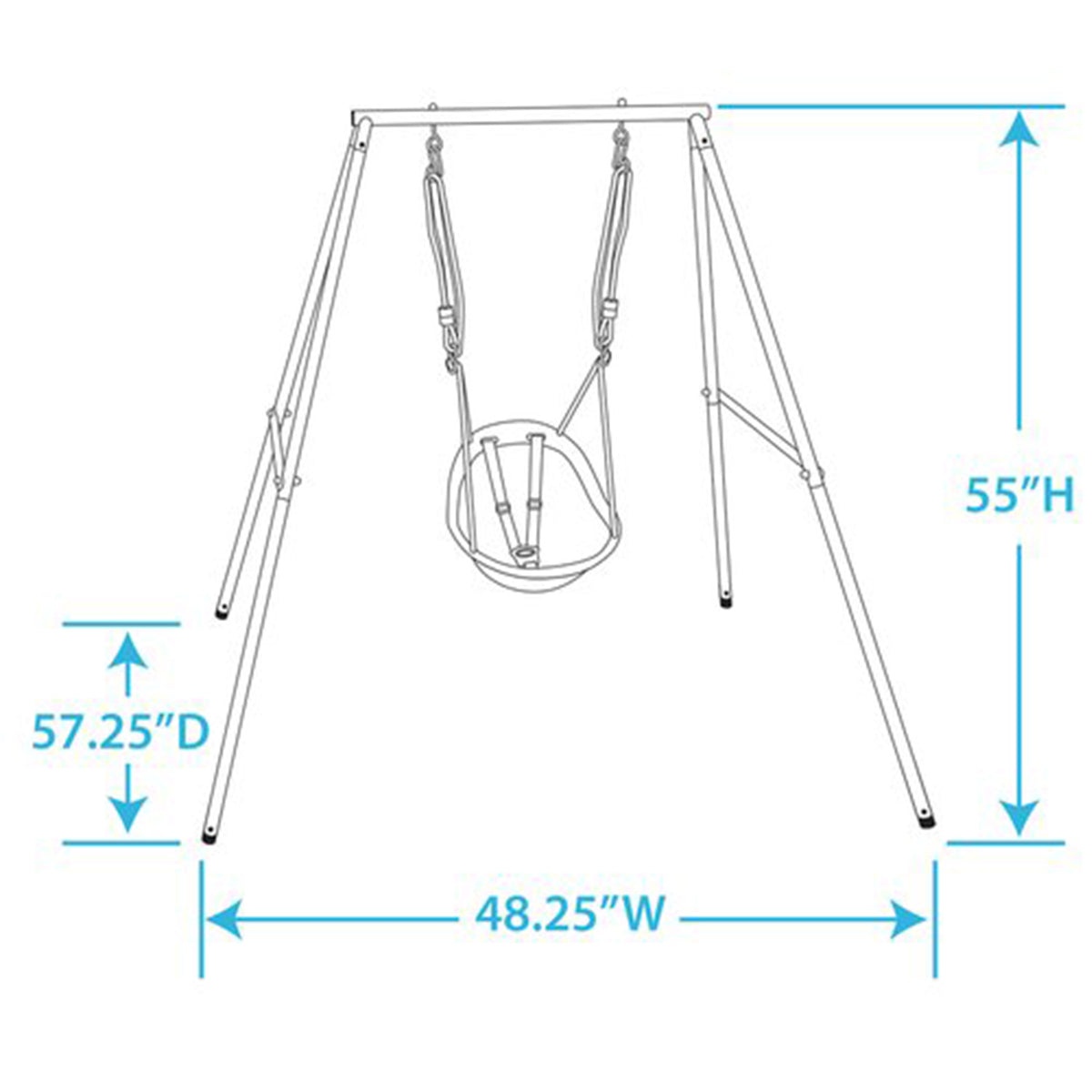 XDP Recreation Sweeng Child Swing w/Frame, Portable Backyard Play Set (Open Box) - VMInnovations