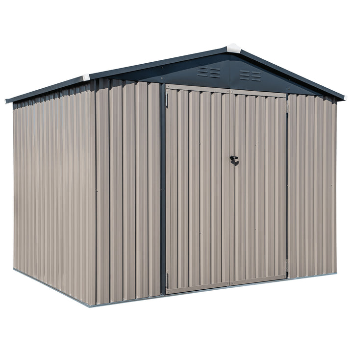 COVER-IT Metal Lockable Storage Shed for Outdoor Storage, 8'x6' (Open Box)